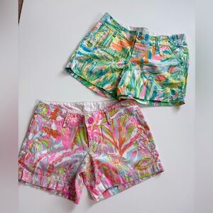 Lilly Pulitzer The Callahan Shorts Size 00 Set of 2